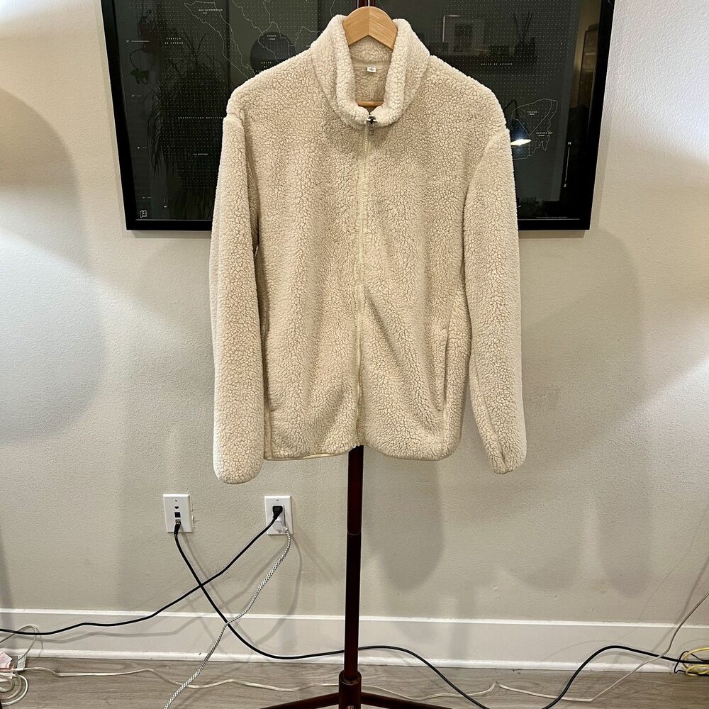 Uniqlo - LS Fleece Full Zip Jacket - Cream